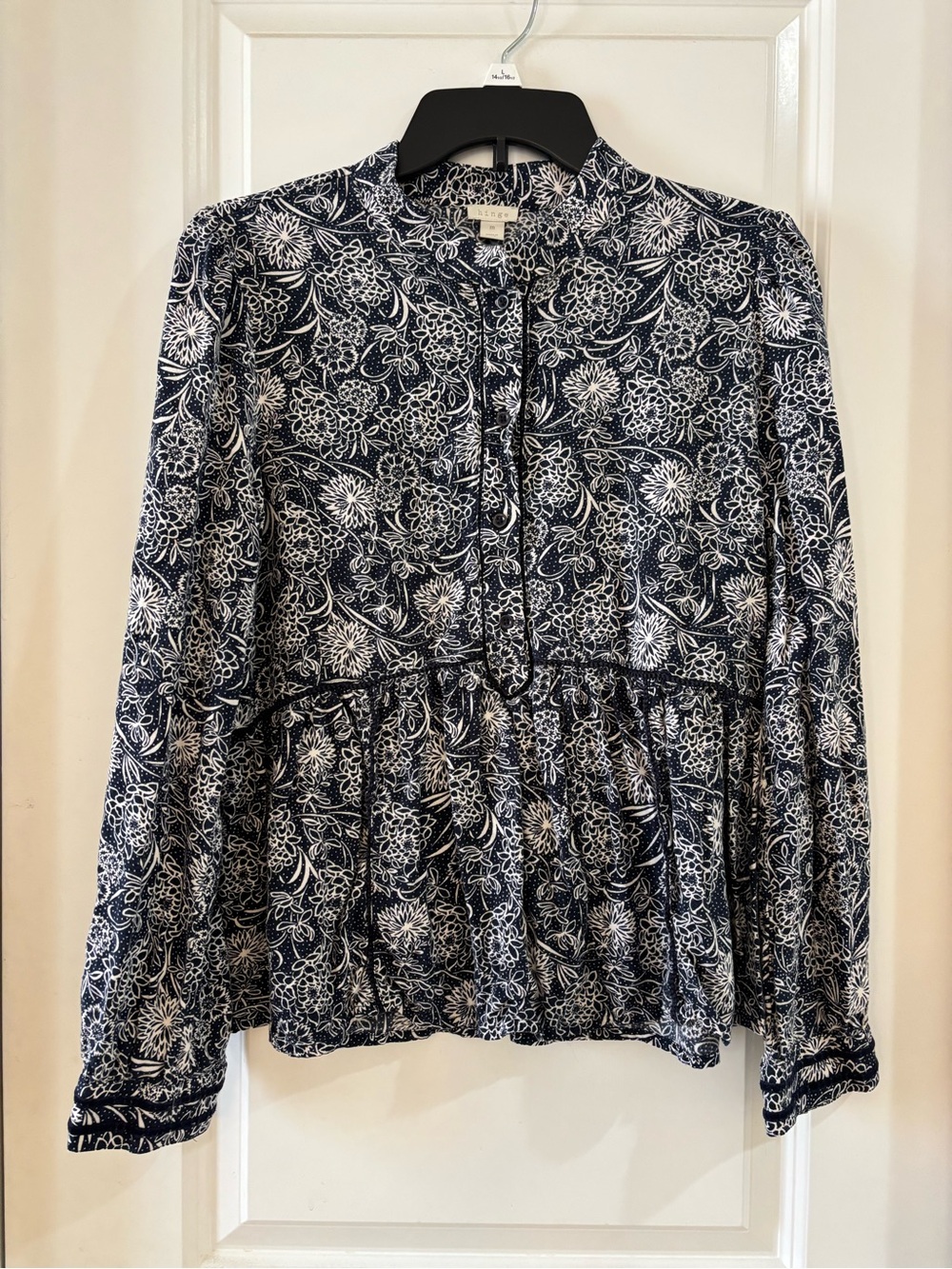 Women’s Floral Peplum Boho Blouse M